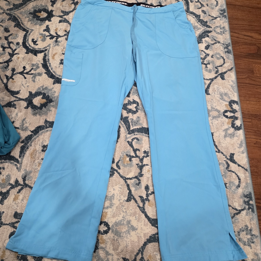 Light Blue Sketchers By Barco Scrub Pants
